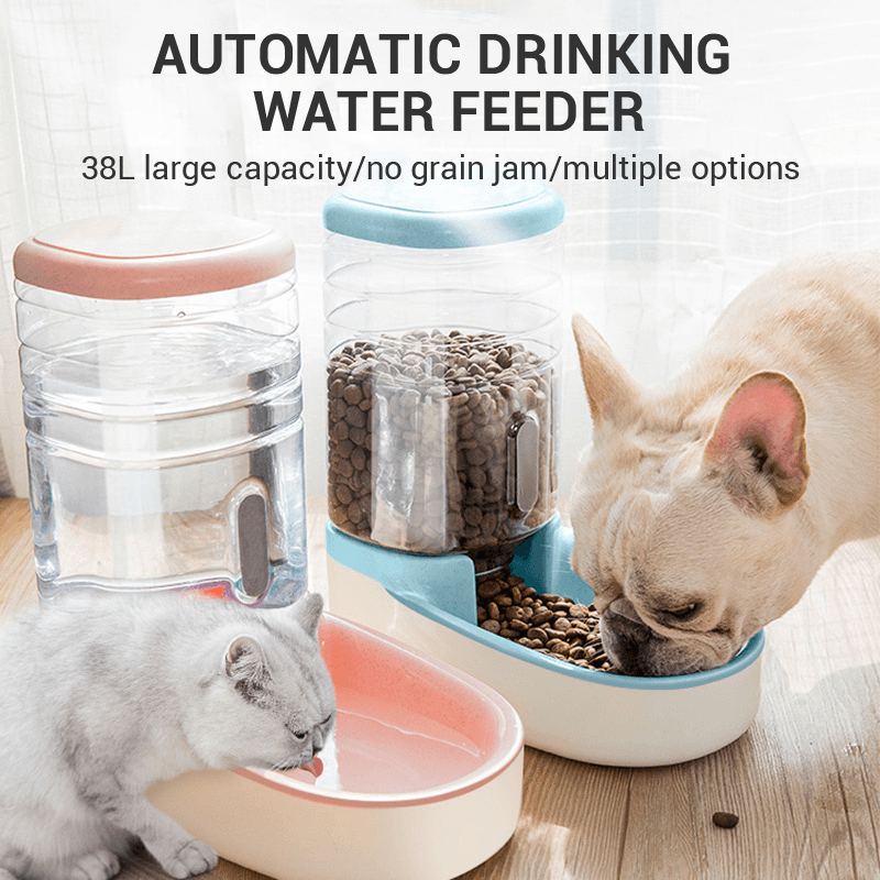 Stylish Automatic Pet Feeder Water OR Food Dispenser - EX-Large Capacity Smart Gravity Fed Design 🦮🐈‍⬛️