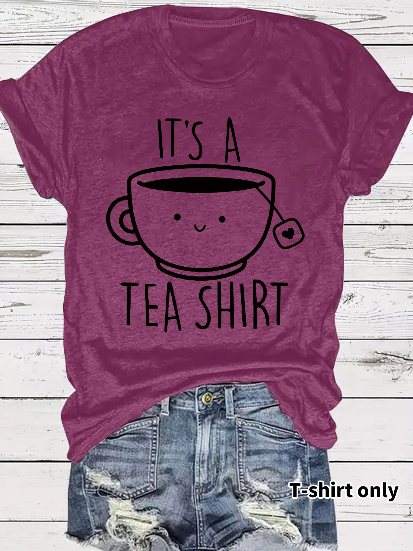 Humorous Printed 'TEA' Shirt - Grab Cool Comfort in Dazzling Colors ! 🫖🌈