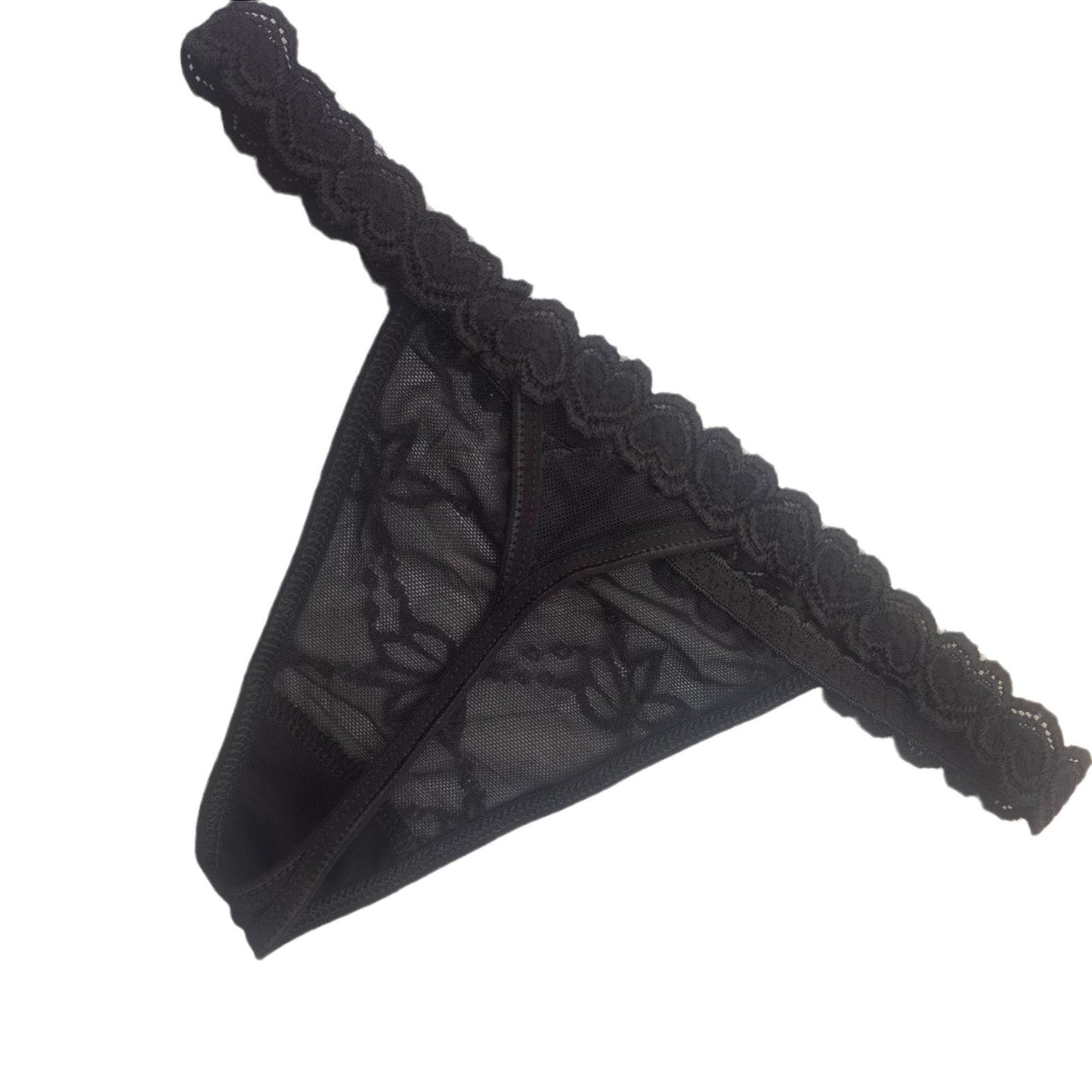 Women's Colorful Sexy DIY Metal Rhinestone Letter Thong - Provocative and Playful Lace Panties 🌈