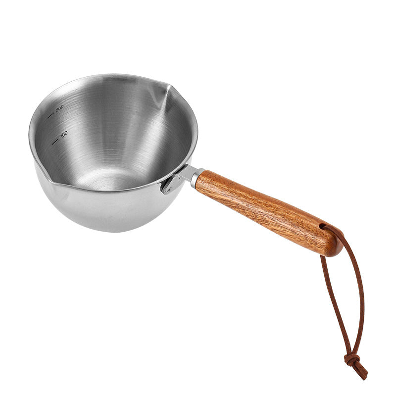 304 Stainless Steel Small Oil Splashing Pot - Modern & Minimalist Uncoated Three-layer Bottom