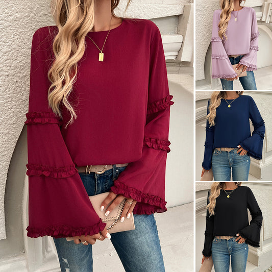 Women's Gorgeous Fall & Winter Top 😍 New Trendy Style Loose Trumpet Long Sleeved, Grab 2 Colors while Supplies Last ! 🛍🏃‍♂️