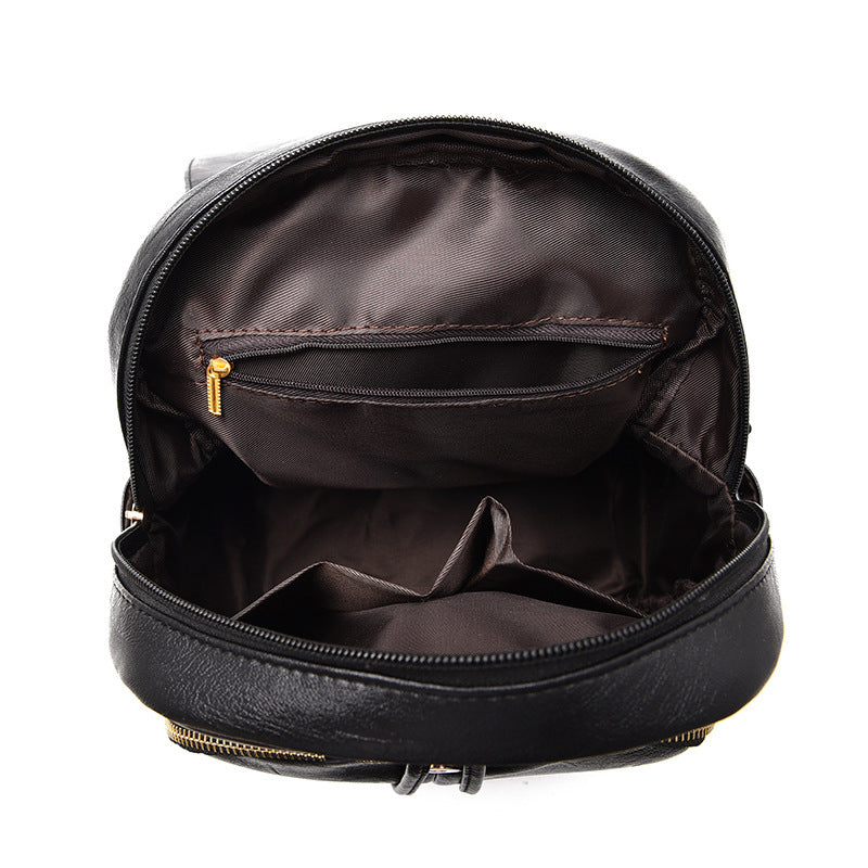 Trendy Soft Leather Backpack & Travel Bag 🎒 Features Zippered Pocket, Phone Pocket & Document Pocket