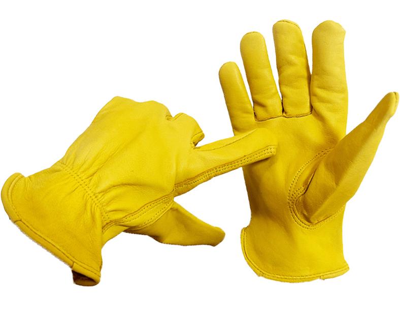 Premium Quality Leather Protection Work Gloves - Durable Non-Slip Cowhide Protection 💪