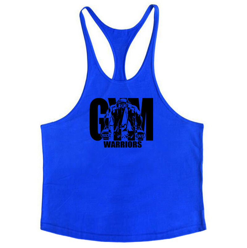 Men's Popular Fitness Tank Top 🏋️‍♀️ GYM WARRIORS Sporty Thin Shoulder Strap Workout Gear