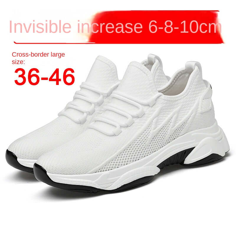 Stylish Casual Unisex Sneakers - Lightweight Breathable Mesh Fly Weave Unique Height Increasing