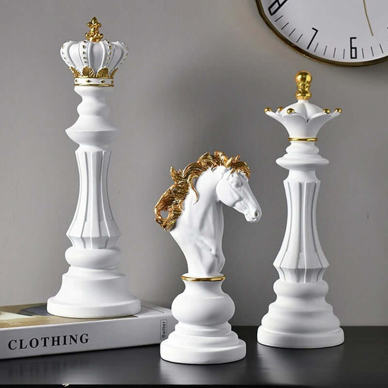 Giftable Chic Resin Chess Ornaments - Wine Cabinet Chess Pieces Home Decor 👑 🎁