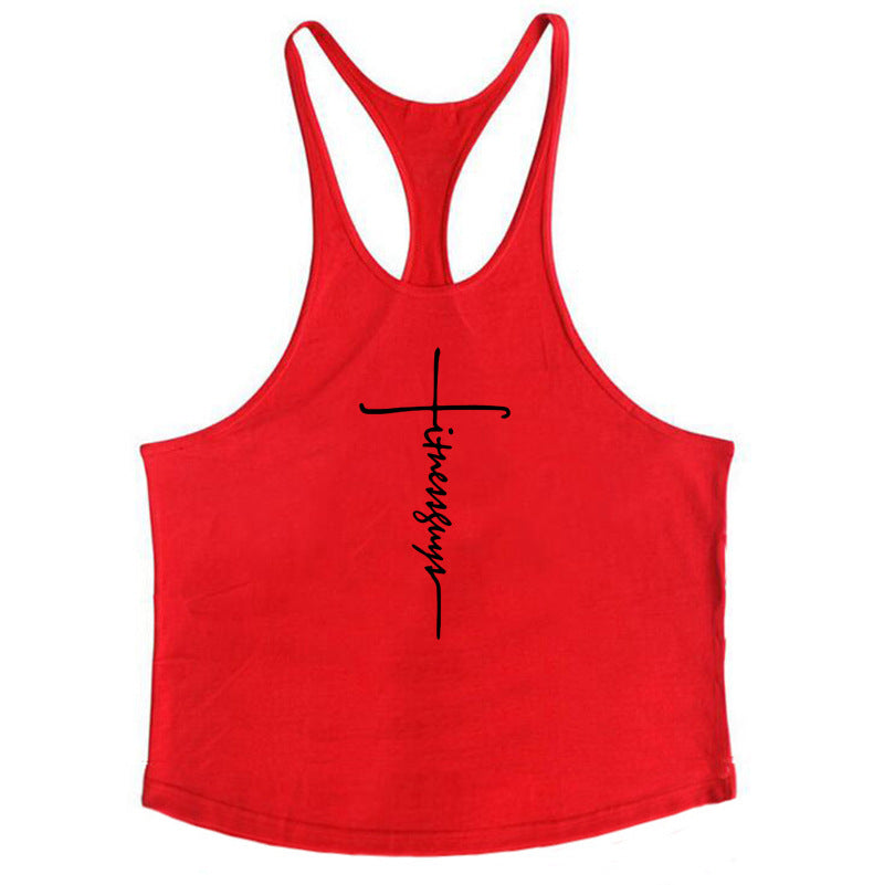 Popular Men's Pure Cotton Bodybuilding and Fitness Vest with Thin Shoulder Strap 💪🏋‍♀️