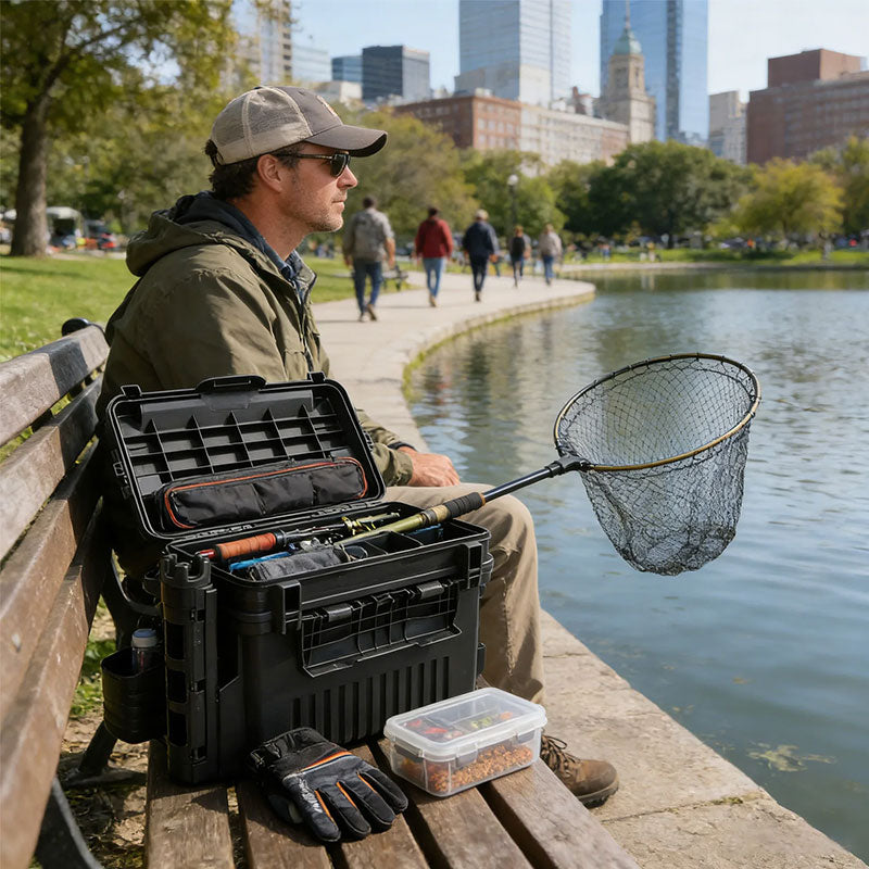 Giftable Tough & Durable 2-Layer Fishing Tackle Box - Adjustable Compartments + Dividers with Rod & Cup Holders 🎁