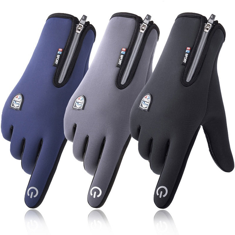 Thermal Warm Outdoor Gloves 🧤 Durable Zip Tight Windproof & Waterproof Touchscreen Sensitivity