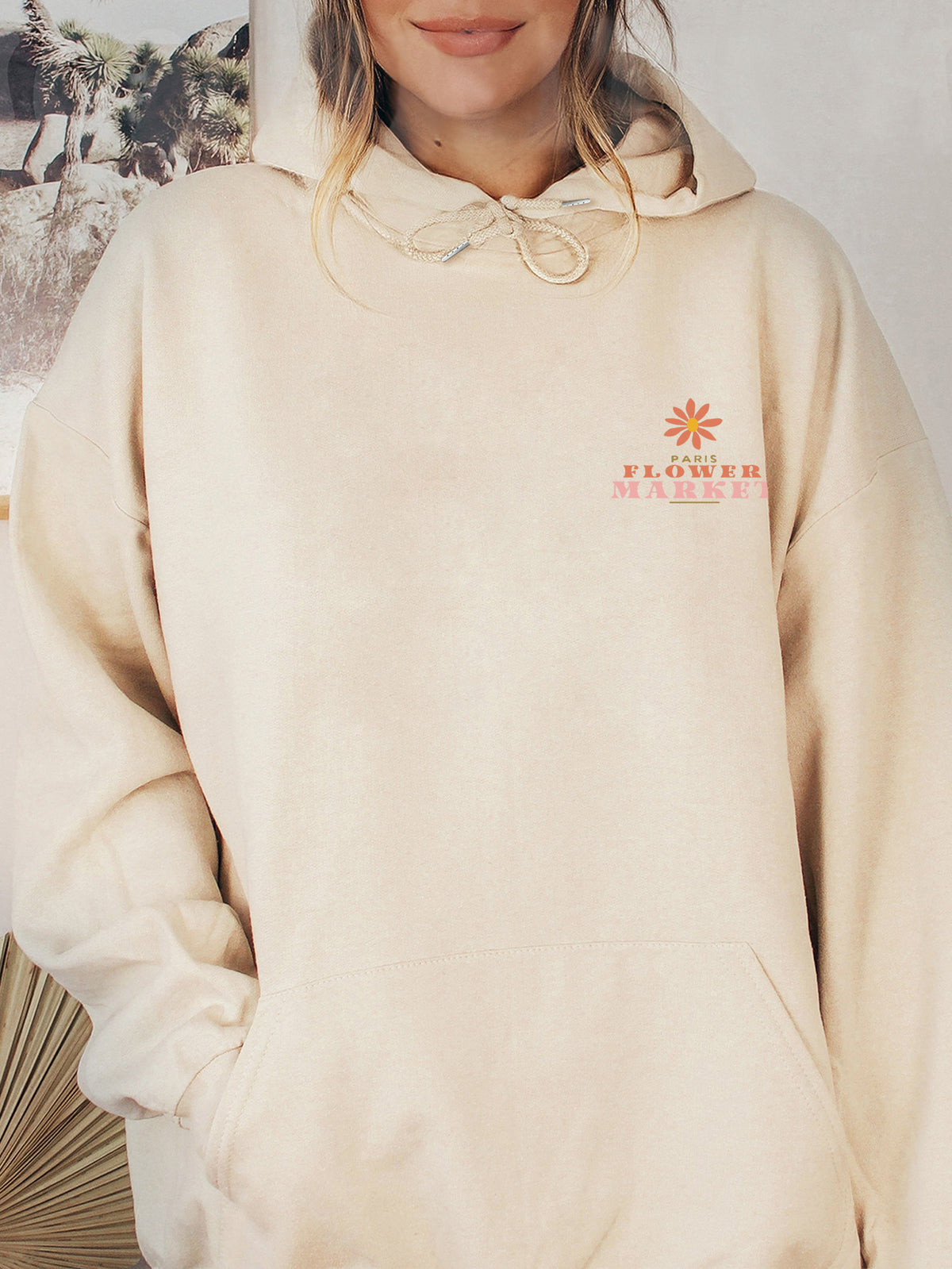 Trendy Oversized Floral Back Design Women's Hoodie 🌸