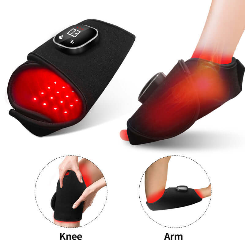 Wireless Charging Red Light Therapy Wrap -Body Pain Relief for Foot, Knee, Legs, Arms, Elbow & More
