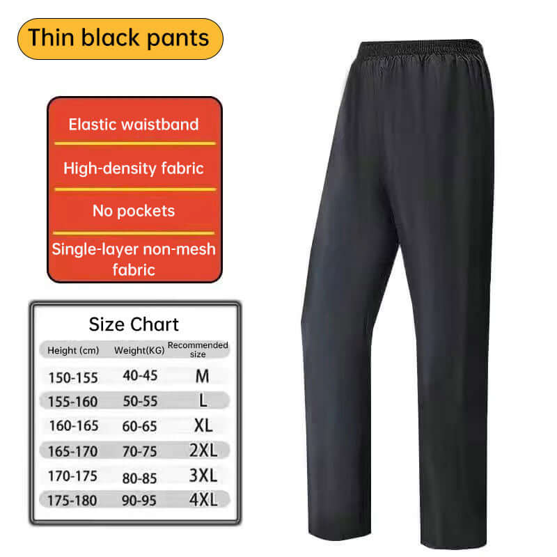 Smart Design Unisex Rain Suit - Excellent Stay-Dry Protection - Lightweight Waterproof Jacket & Pants SET