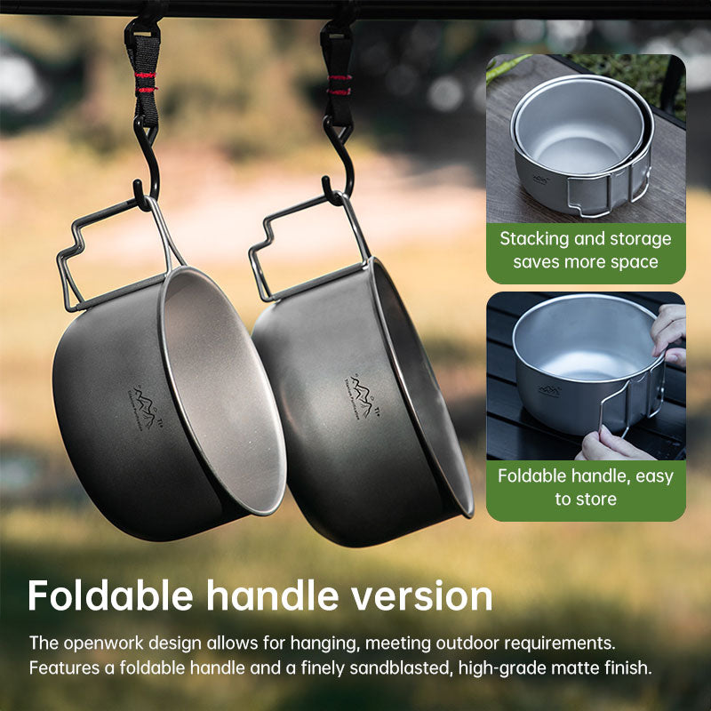 Stainless Steel Camping Pots - Buy 3, Save 10% - Automatic Discount at Checkout 🫕✂️🔖 Durable Titanium