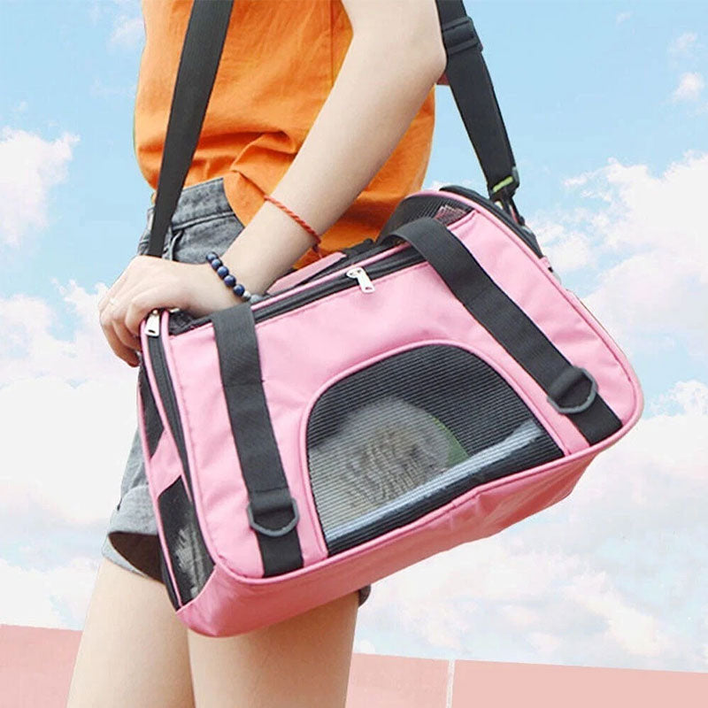 Smart Expandable Breathable Mesh Pet Carrier Travel Bag