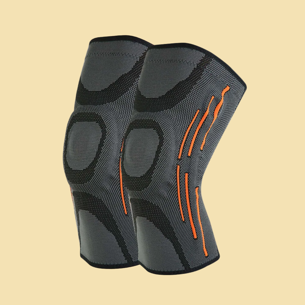 Professional Knee Protection - Silicone Spring Orange Stripe Knee Brace