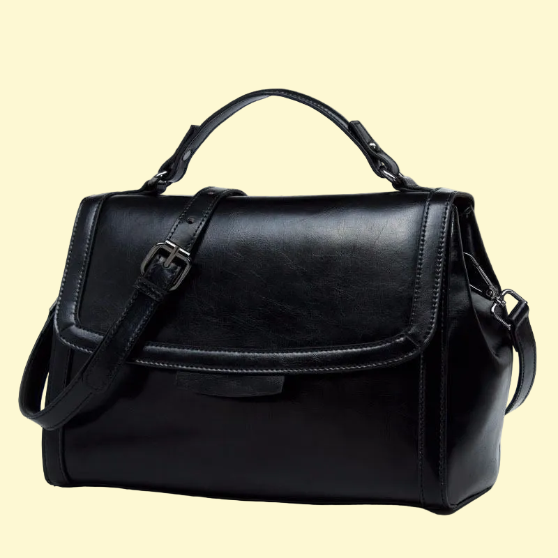 Women's Chic GENUINE LEATHER Handbag 👜 High Quality Cowhide with Large Storage Capacity