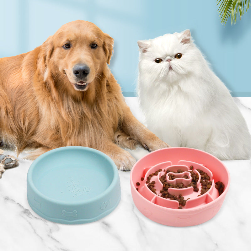 Portable Two-in-One Silicone Slow Feed Pet Bowl 🦮😻