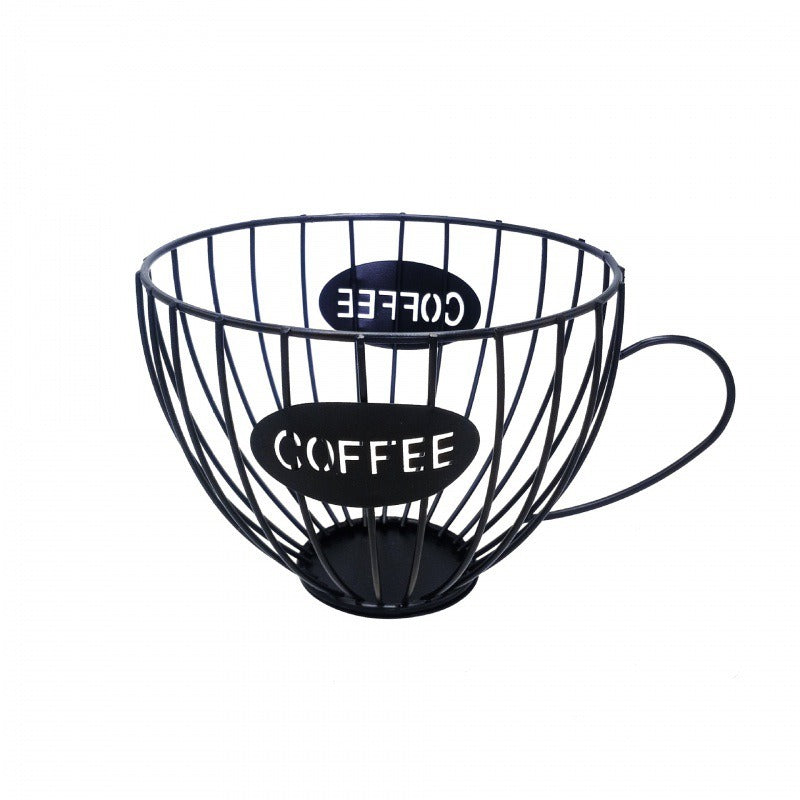 Chic Decorative Cofffee Espresso Capsule Pod & Tea Bag Holder - Striking Steel Kitchen Decor ☕️ 🆒️