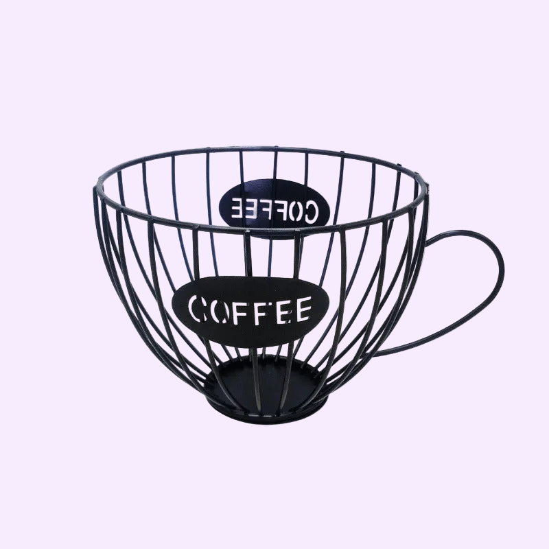 Chic Decorative Cofffee Espresso Capsule Pod & Tea Bag Holder - Striking Steel Kitchen Decor ☕️ 🆒️