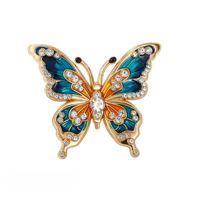 Women's Gorgeous Enamel Painted Butterfly Brooch 🦋 Elegant Accessory for Any Outfit !