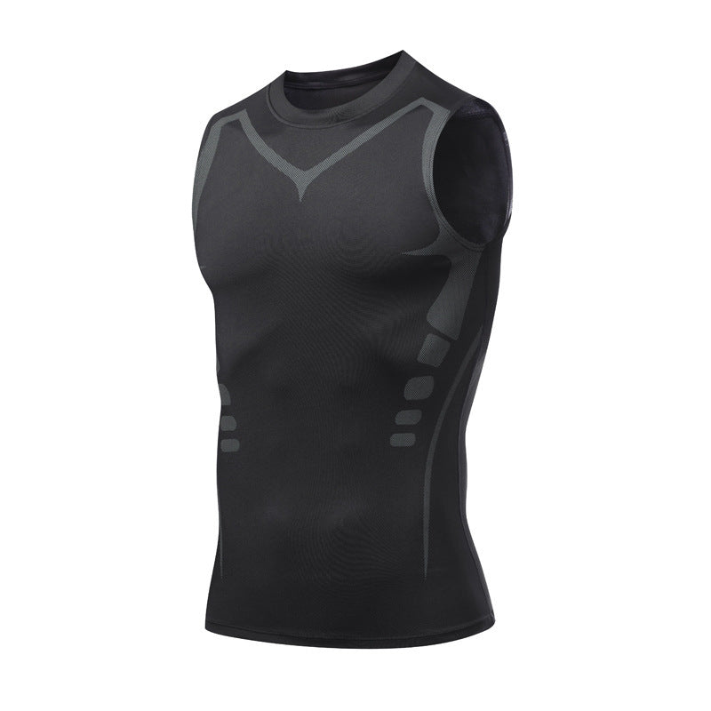 Quick-dry Men's Fitted Sports & Fitness Vest 💪 Sleeveless Elastic Breathable Moisture-wicking