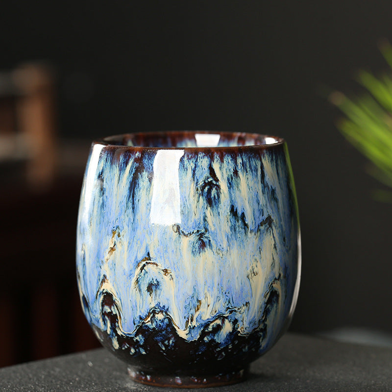 Gorgeous Ceramic Kung Fu Tea Cup 150ml. - Single Serve Cup, Tenmoku Jian Zhan, Yohen Master Tea Cup/Bowl