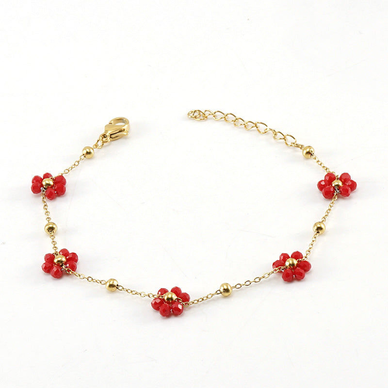 Gorgeous Floral Stainless Steel Necklaces & Bracelets 🌸 Buy Individually or Create a SET ! - 15 Beautiful Color Combination Options