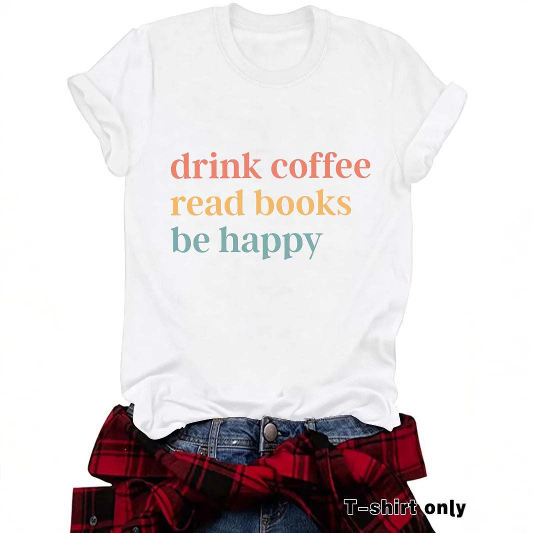 Humorous 'Drink Coffee' Slogan Short Sleeve T-shirt in Popular Unisex Colors ☕️🌈 Grab 2 and Save !
