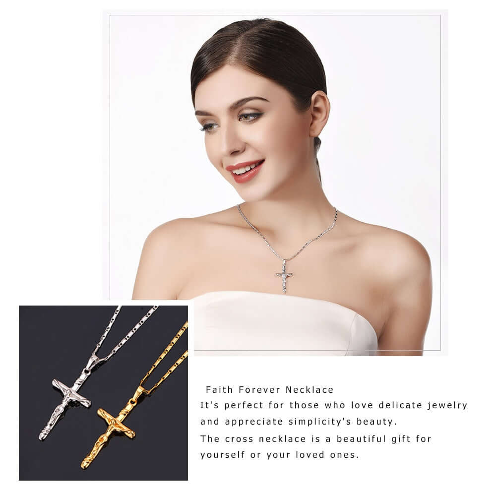 Cross Necklace & Pendant | Trendy Silver or Gold