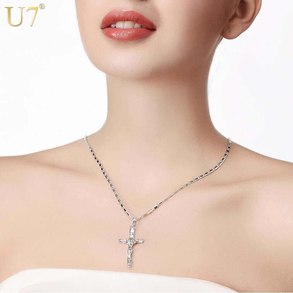 Cross Necklace & Pendant | Trendy Silver or Gold