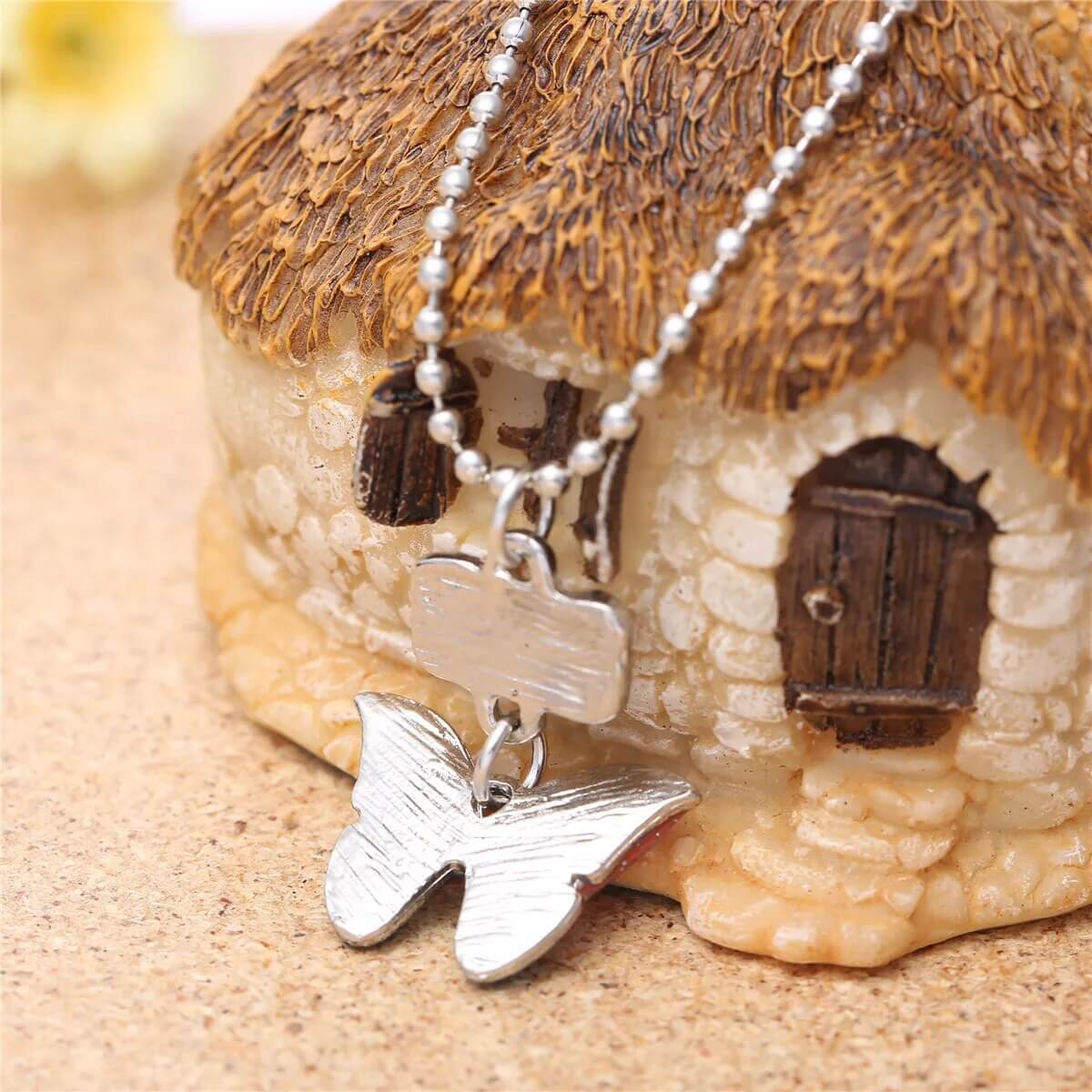 Cute Drop Oil Butterfly Necklaces For Women Best Friends 2 Pcs /Set