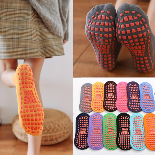 Colorful 5 PAIR PACK Unisex Anti-skid Floor Socks - Sporty Snazzy Trendy Comfort ! 🌈🧦
