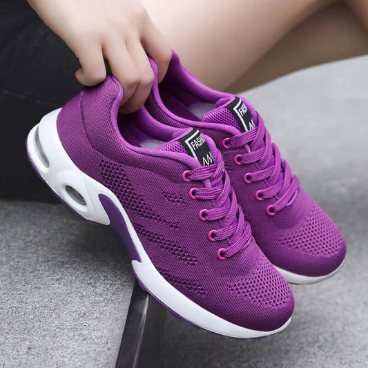 Stylish Breathable Women's Sneakers - Sporty Mesh Casual Lightweight