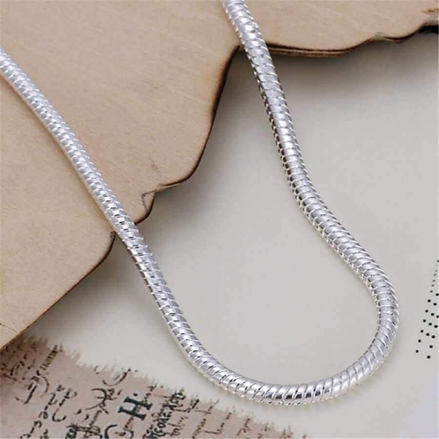 Silver Color 3MM Snake Cute Fashion Women Lady Chain Bracelets High Quality  Jewelry Christmas Gifts Stamped 925