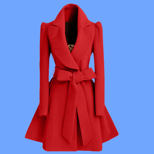 Women's Alluring Wool Coat - Comfy Warm-Beautiful Solid Colors