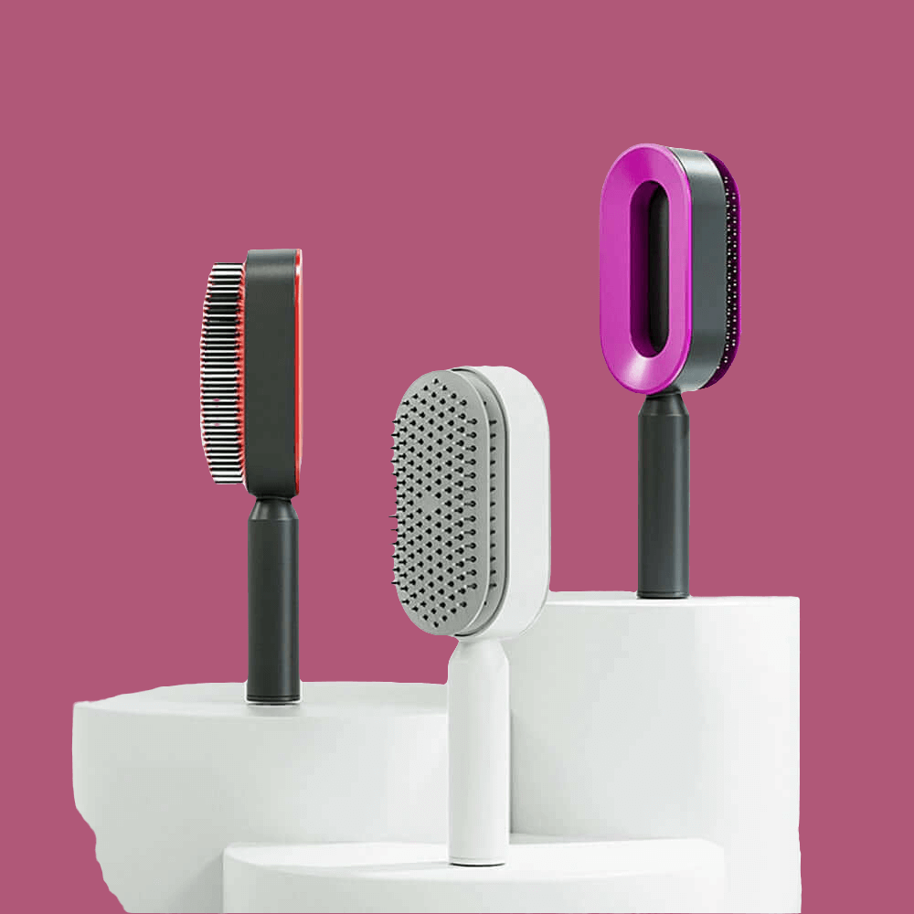 Self-Cleaning & Massaging Hair Brush - GIFTABLE❗🎁