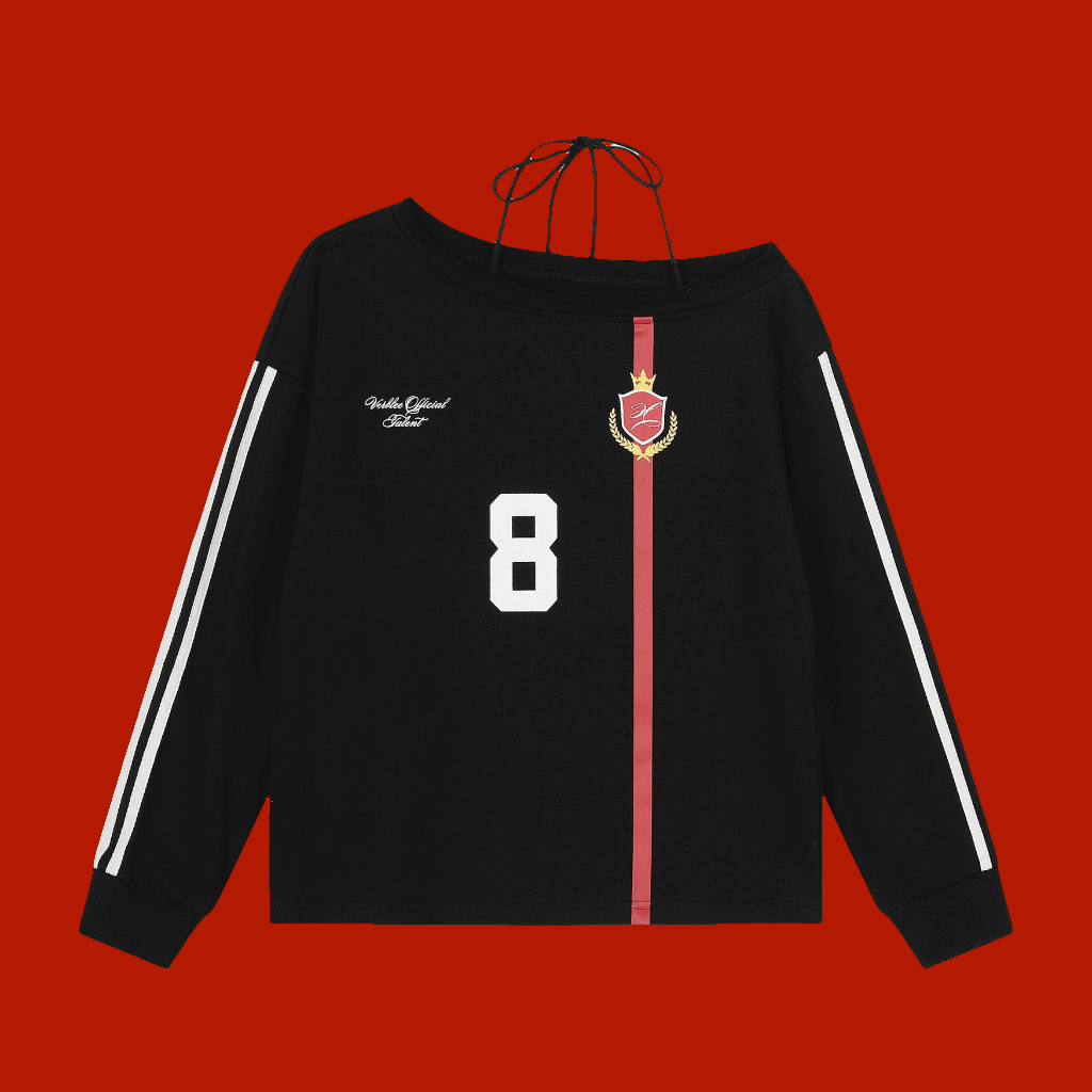 Lightweight Sports Sweatshirt - Unisex Sloping Collar Cotton-Polyester Woven Jersey Style