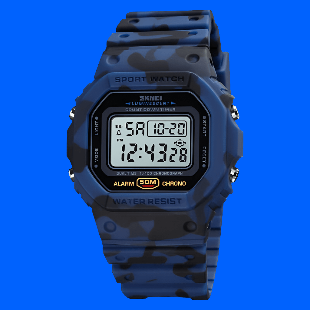 Digital Electronic Watch Shockproof Plastic- Camouflage Options Available 🪖