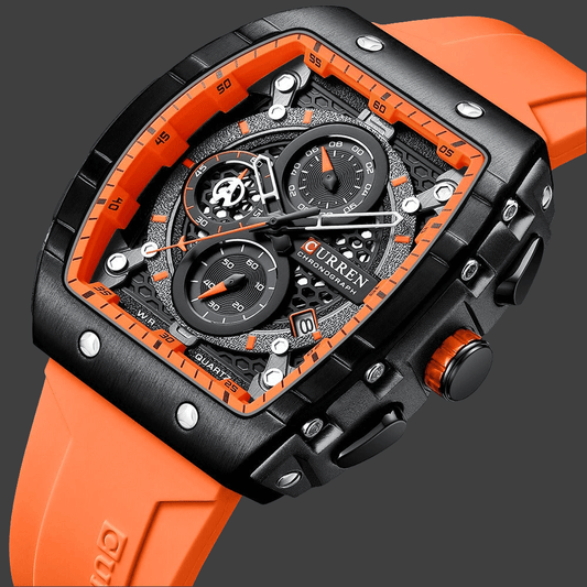 CURREN Men's Sporty Waterproof Watch - Six Needle Quartz Calendar