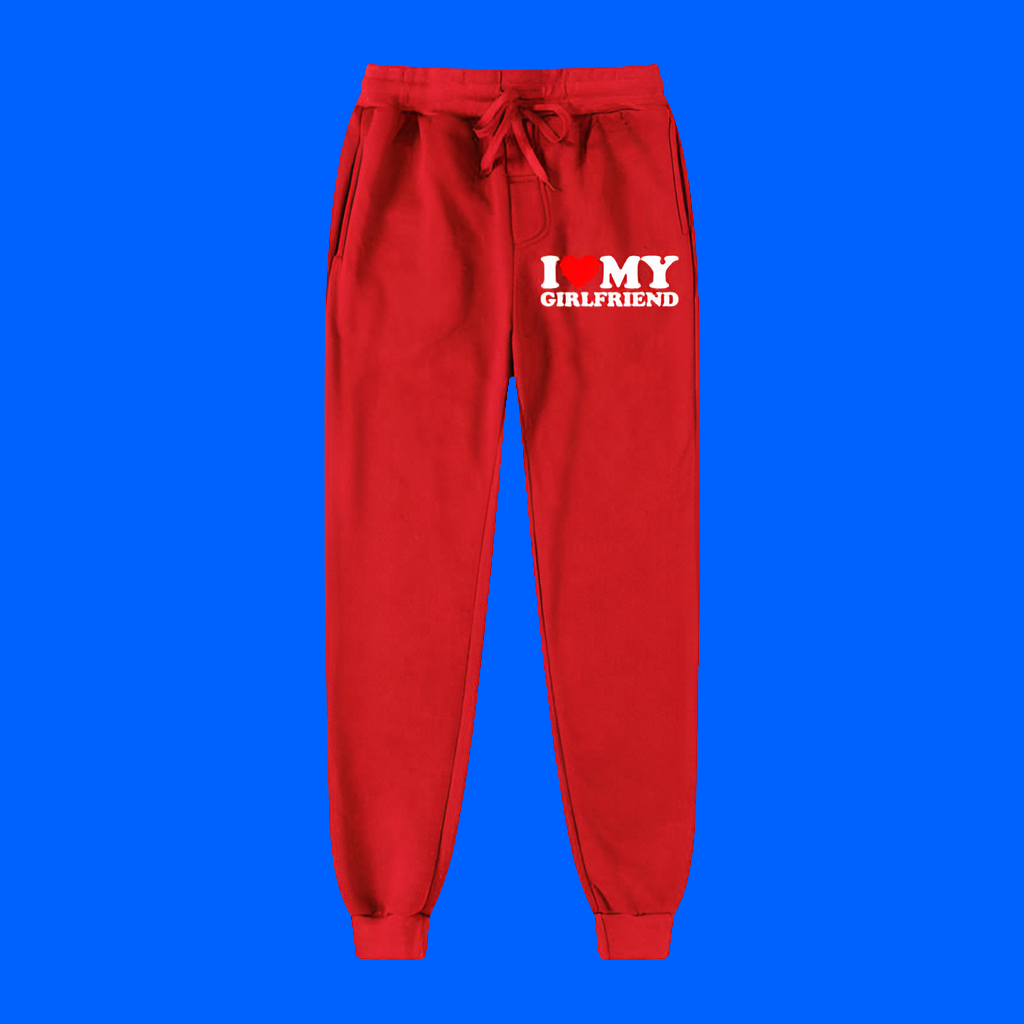 I LOVE ❣️ MY GIRLFRIEND Print Casual Sweatpants