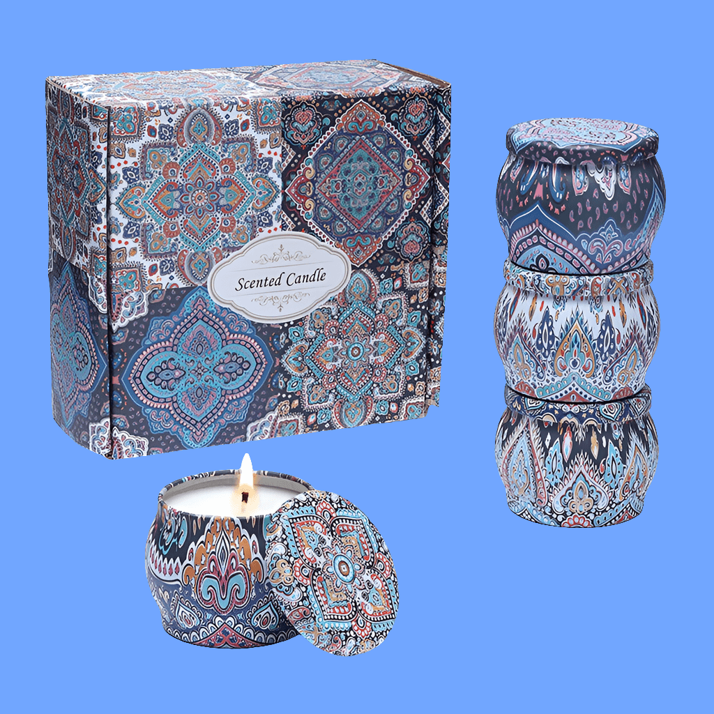 GIFT BOX SET - Tinplate Can Aromatherapy Candle-Plant Soy Wax