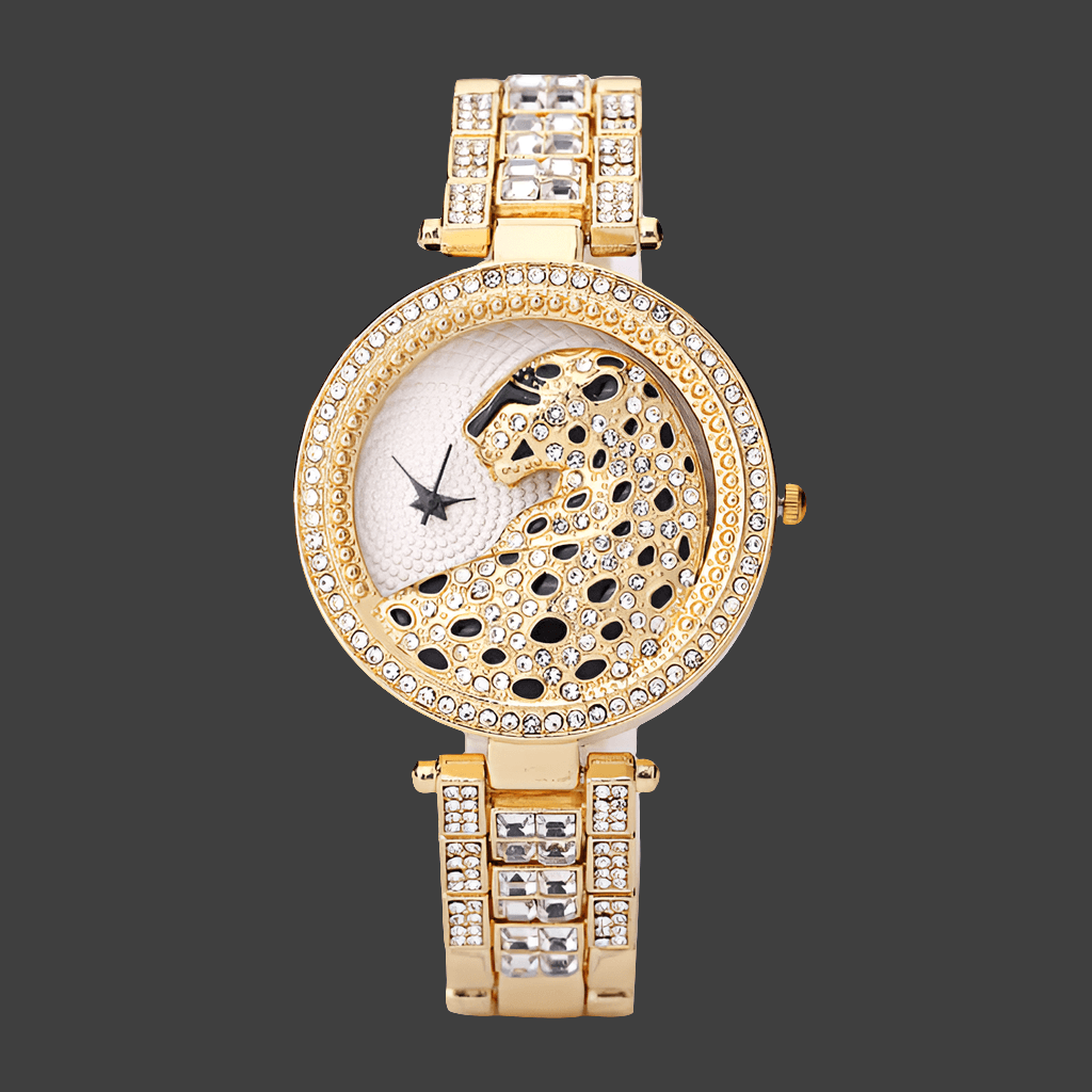 Women's 3D Diamond Leopard-print Watch