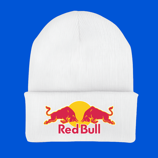 Popular Red Bull Winter Hat 🥇 Unisex Yarn Knitted