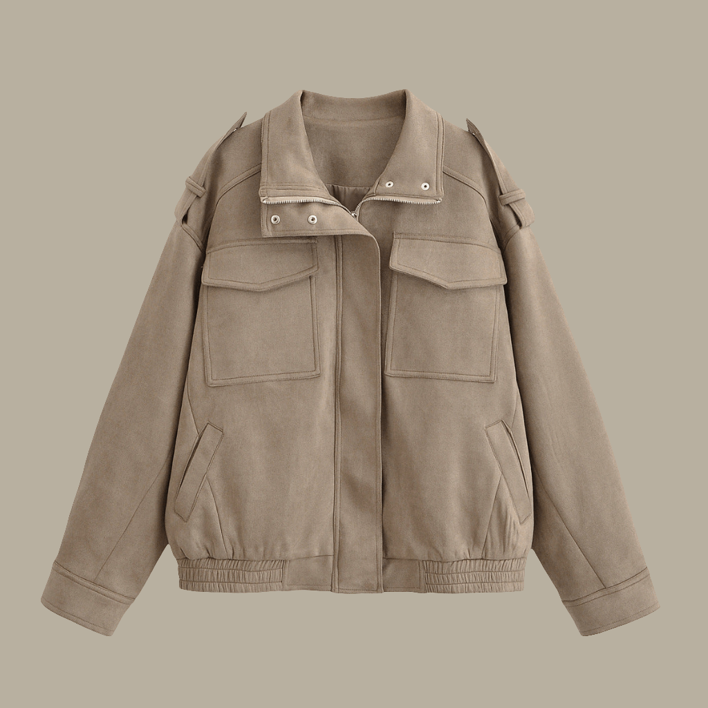 Unisex Classy Jacket - Luxurious Suede Textured Warmth with Great Pockets ! ♨️
