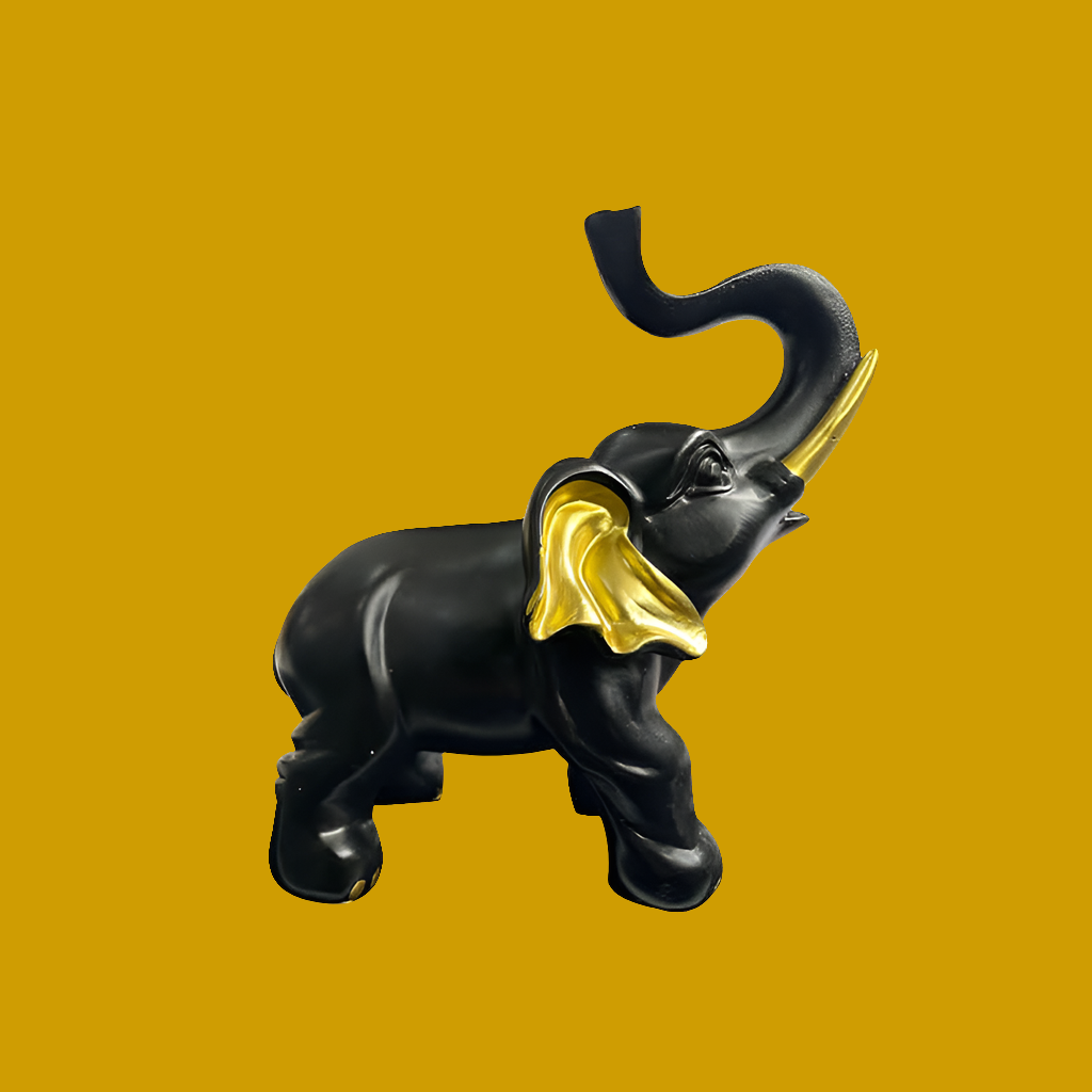 Home Desktop Decorative Black Elephant Ornaments