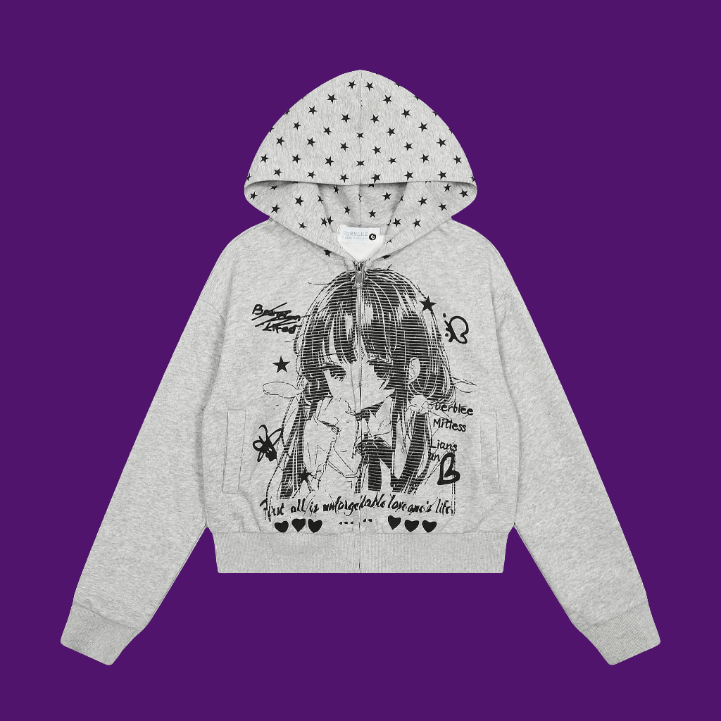 Popular Classic Anime Zip Up Jacket with Pockets - A Must Have for Anime Lovers ❣️