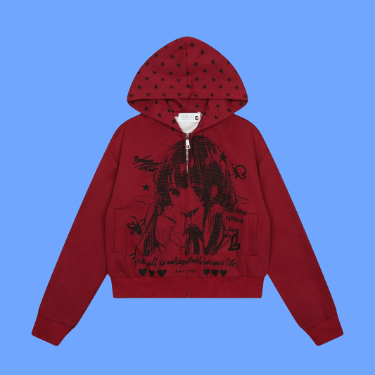 Popular Classic Anime Zip Up Jacket with Pockets - A Must Have for Anime Lovers ❣️