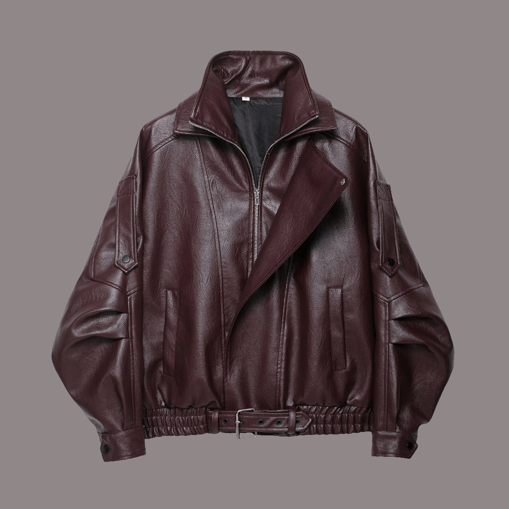 Unisex Classic PU Leather Winter Coat - Heavy Fit, Warm Fashion Comfort ♨️