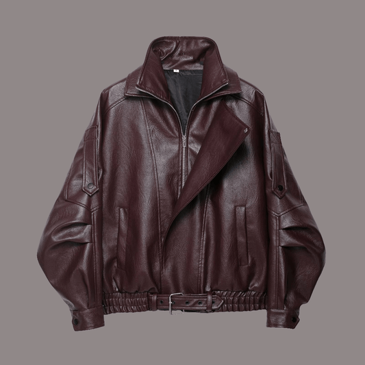 Unisex Classic PU Leather Winter Coat - Heavy Fit, Warm Fashion Comfort ♨️