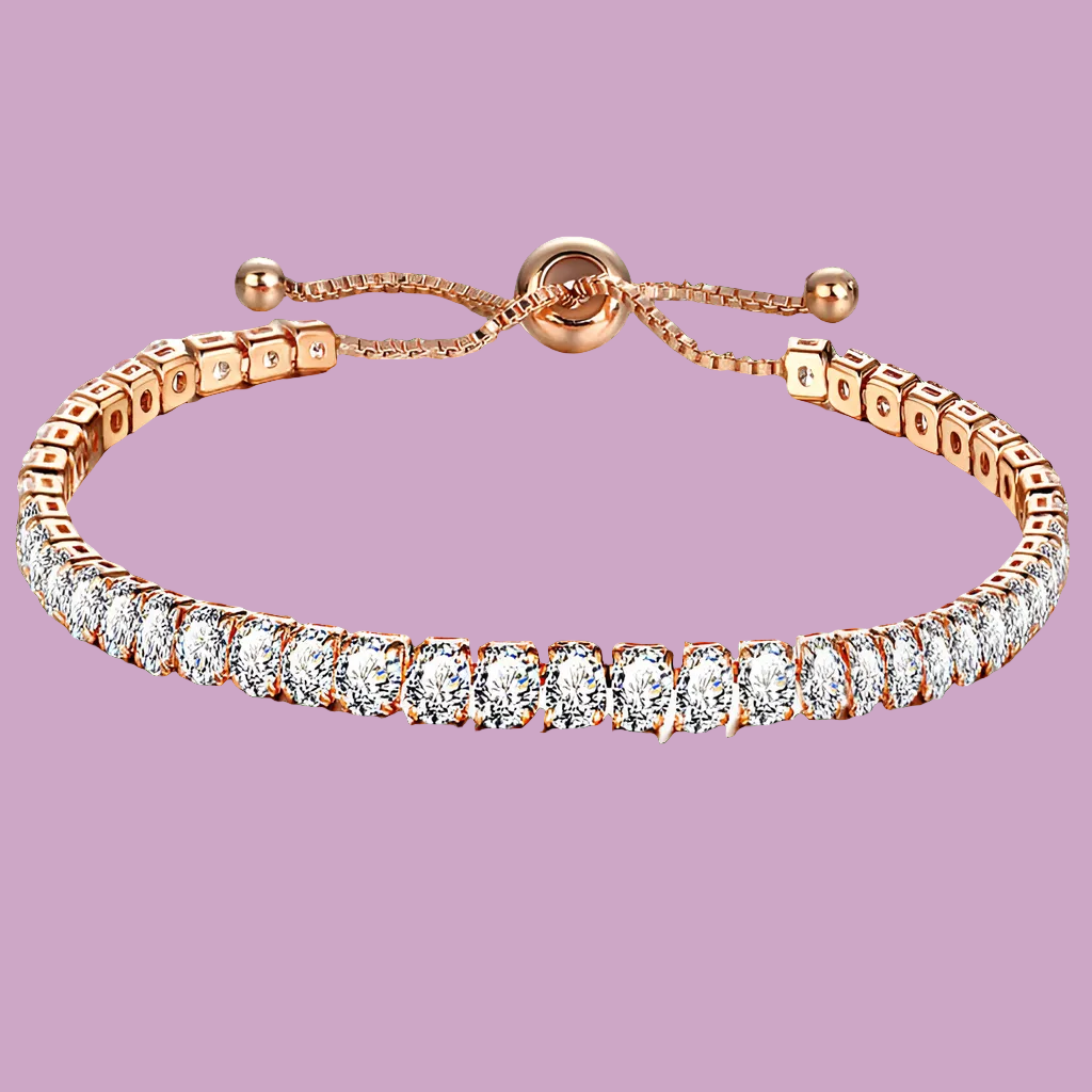Women's Adjustable Cubic Zirconia Tennis Bracelet & Bangle - Gorgeous Gold & Silver Combinations 😍